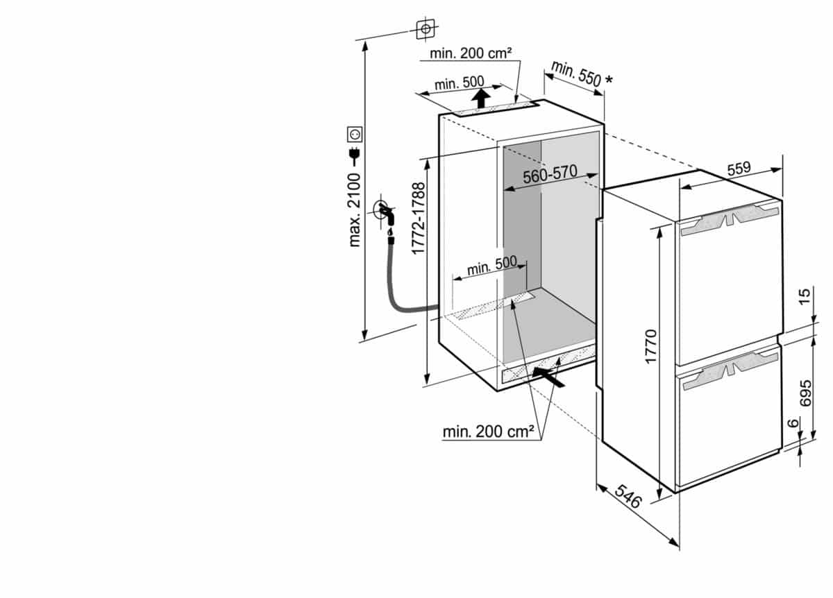 Liebherr Integrerbart køle-/fryseskab ICBND5163 - Billede 6